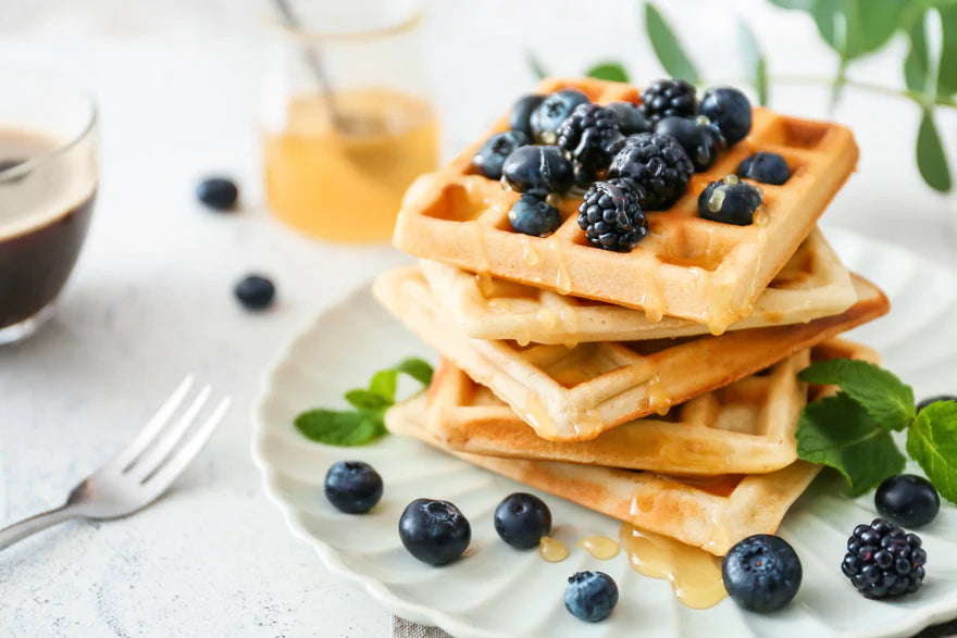 Belgische wafels gemaakt met geitenmelk