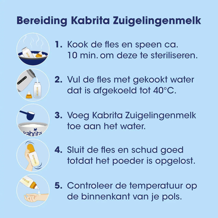 Bereiding Kabrita Zuigelingenmelk